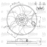 Вентилятор радиатора VALEO 3276426962834 1206096450 696283 U86U B6S