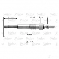 Свеча накала VALEO QUSR7PX 21167064 345104 D 5CP104 - Изображение 2