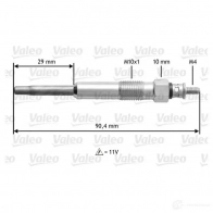 Свеча накала VALEO 21167110 D5 CP101 345101 A6IWB - Изображение 2