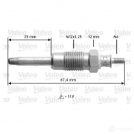Свеча накала VALEO 345124 D5E M124 I9LZ3N 21167104 - Изображение 2