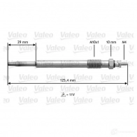 Свеча накала VALEO 21167088 D5 CM168 345168 YF9C3 - Изображение 2