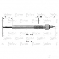 Свеча накала VALEO 345163 1193418942 VE9TJ D5DM1 63 - Изображение 2