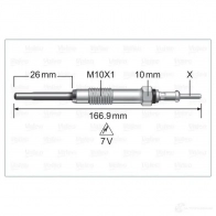 Свеча накала VALEO 3276423452598 Y3 DFNX 345259 Mercedes C-Class (S204) 3 Универсал 3.0 C 350 CDI (2023) 265 л.с. 2011 – 2014