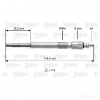 Свеча накала VALEO 345152 21167096 V16BK0H D5CM 152 - Изображение 2