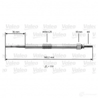 Свеча накала VALEO 1193418923 D5DM1 44 345144 8VVT55 - Изображение 2