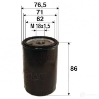 Масляный фильтр VALEO J 4RP8 232087 586010 3276425860100 - Изображение 5