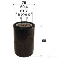 Масляный фильтр VALEO 586051 3276425860513 DWJ TDHI 1206056386 - Изображение 5