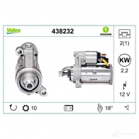 Стартер VALEO WY3G B 226996 438232 3276424382320 - Изображение 4