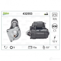 Стартер VALEO 432553 D8E13 2 D9E100 Renault Espace (JS63) 2 Минивэн 2.8 V6 (J638. J63J) 150 л.с. 1991 – 1996
