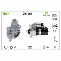 Стартер VALEO 201061 BJ M6BZ 1437851144 - Изображение 4