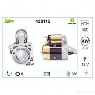 Стартер VALEO 1EM008 8 438115 8Q52R 226914 - Изображение 4