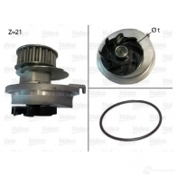 Водяной насос, помпа VALEO 506005 Opel Astra (F) 1 Универсал 1.8 i (F08. C05) 90 л.с. 1991 – 1998 EXCW 42 3276425060050