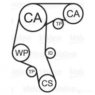 Комплект ремня ГРМ с помпой VALEO 614571 Volkswagen Polo (6R1, 6C1) 5 Хэтчбек 1.4 BiFuel 82 л.с. 2010 – 2011 LHI 1R