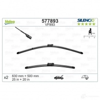 Щетка стеклоочистителя VALEO 577893 1193424422 VM893 V F893 - Изображение 3