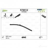 Щетка стеклоочистителя VALEO 7AQQX9 231763 HF6 0B 578512 - Изображение 4