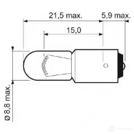 Лампа накаливания W5W W2.1X9.5D 5/12 Вт 12 В VALEO 1420584236 32702 HAG U81 - Изображение 2