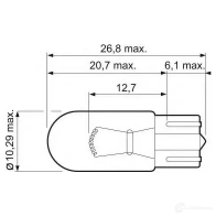 Лампа W5W W2.1X9.5D 5 Вт 12 В VALEO 1420584235 OZ2 2XC7 32700 - Изображение 2