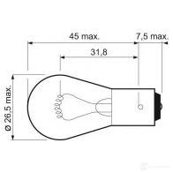 Лампа P21W ESSENTIAL 21 Вт 12 В VALEO V 5BZF6 32201 1420584245 - Изображение 2