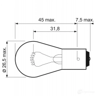 Лампа накаливания VALEO P21W 214887 032201 32 201 - Изображение 6