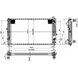 Радиатор охлаждения двигателя ORDONEZ 2066078 BBL PR Audi A4 (B5) 1 Седан 2.6 Quattro 150 л.с. 1995 – 2000 JR07KF