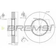 Тормозной диск BREMSI Bmw 7 (F01, F02, F03, F04) 5 Седан 4.4 ActiveHybrid 449 л.с. 2009 – 2012 DB0249S 9KDSDF W O6BW382