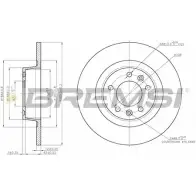 Тормозной диск BREMSI AW L8A3 DBB744S 1274828875 P0F8B9