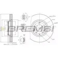 Тормозной диск BREMSI DBB768V D0QQAQ0 1274829019 7WJ5 EN