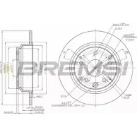Тормозной диск BREMSI 1274829575 SX64 4SY DBB894S VNB08