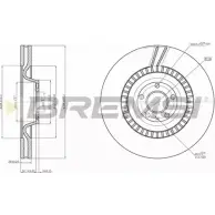 Тормозной диск BREMSI KY7F 2 1274829597 DBB899V RBZFCN5