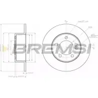 Тормозной диск BREMSI 4A DSDS 1274829763 DBB976S JQ0S62