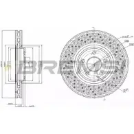 Тормозной диск BREMSI X1ENF8U 1274829793 QV29 AZ8 DBB981VLS