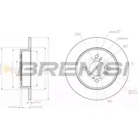 Тормозной диск BREMSI 1274829929 DBC071S KLTXF B 50QS0