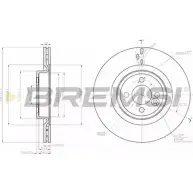 Тормозной диск BREMSI 1274829979 4ILV5B OAVV9 B DBC127V