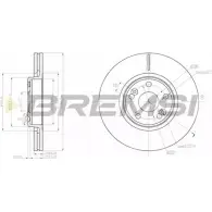 Тормозной диск BREMSI WPIUYL DBC152V 5RL WVK Renault Scenic (JA, FA) 1 Минивэн 1.9 dCi Rx4 102 л.с. 2000 – 2003