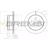 Тормозной диск BREMSI 1274830003 DBC170V FGUN0UZ GWOE N