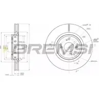 Тормозной диск BREMSI PGQP Q65 NJH2R82 DBC209V 1274830127