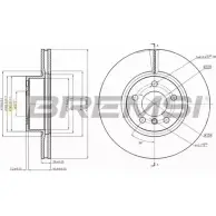 Тормозной диск BREMSI YWH PI3V 1274830221 5DD3M0 DBC314V