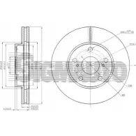 Тормозной диск BREMSI DBC401V D W50PFV GAN46 1274830291