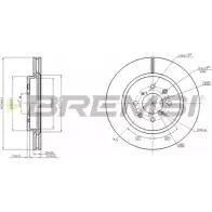 Тормозной диск BREMSI 1274830303 0GGYGD 5BWYY 2 DBC410V