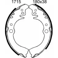 Тормозные колодки, комплект BSF R543 F 1274857731 WO3HRF 01715