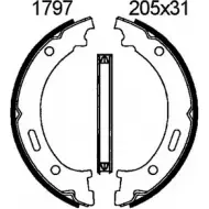 Тормозные колодки ручника, комплект BSF 1274858625 B YTER 01797 VD7976H