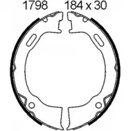 Тормозные колодки ручника, комплект BSF 8V2U2 01798 8S 31D 1274858637
