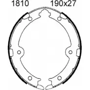 Тормозные колодки ручника, комплект BSF 1274858737 2L X3WLU N8XMR 01810