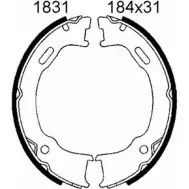 Тормозные колодки ручника, комплект BSF 1274858913 01831 HJ82FQ T XK5C1V