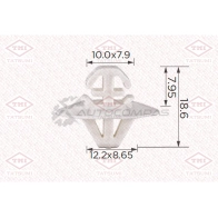 Клипса автомобильная [по 10 штук] TATSUMI TJB1652 RC3G 6D 1441224812