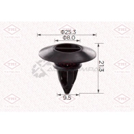 Клипса автомобильная [по 10 штук] TATSUMI TJB1603 FAJ 01 1441224859