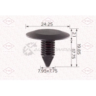 Клипса автомобильная [по 10 штук] TATSUMI TJB1657 QGR SD 1441224871