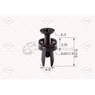 Клипса автомобильная [по 10 штук] TATSUMI KD 7JN TJB1663 1441224950