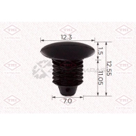 Клипса автомобильная [по 10 штук] TATSUMI LF Q6BT 1441225023 TJB1530