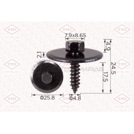 Клипса автомобильная [по 10 штук] TATSUMI TJB1761 CES VB 1441225243